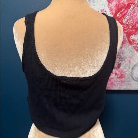Roxy Black Ribbed Knit Crop Top XL 2 for $20 - Picture 3 of 5